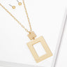 Geometric Gold Pendant Necklace Set