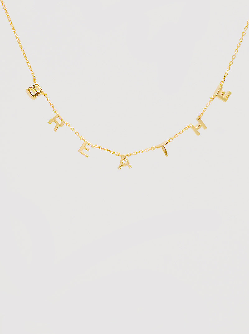 Just Breathe Gold Necklace