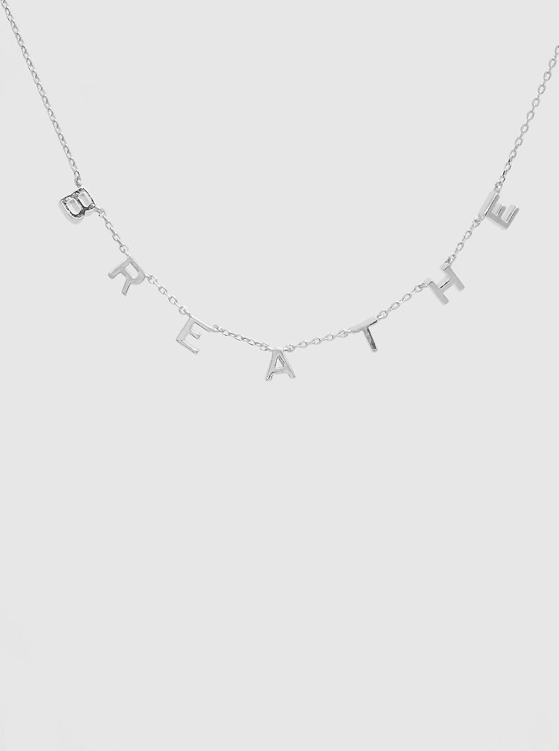 Just Breathe Silver Necklace