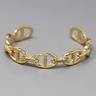 Mariner Gold Link Cuff Bracelet