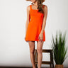 Sunkist Orange Bodycon Knit Mini Dress
