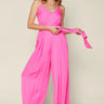 Pink Strappy Jumpsuit