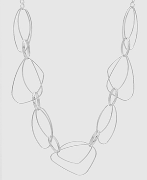 Shapes Galore Geo Silver Necklace