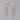 Flower Rhinestone Chandelier Drop Earrings (Color: Silver)